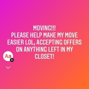 Moving Sale!!